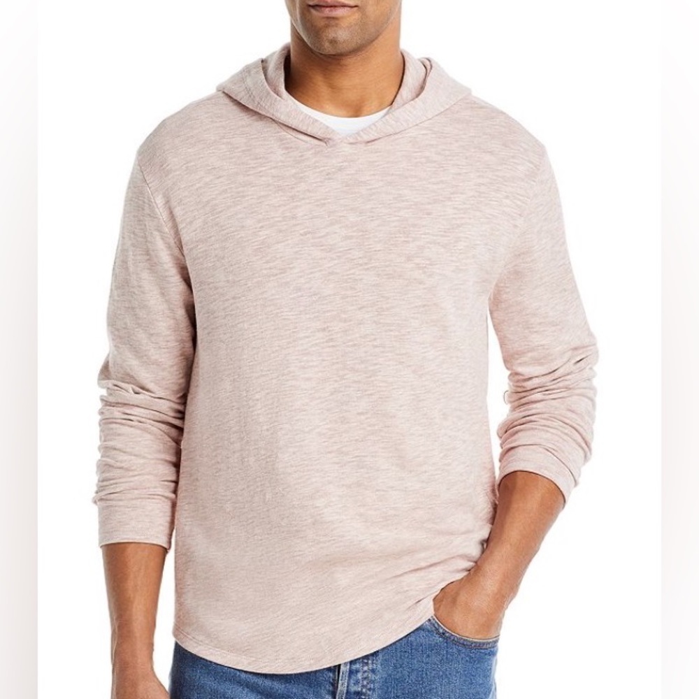 Mens Vince Sunfaded Pullover Lightweight Hoodie Red/Pink Size Medium